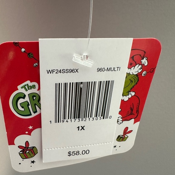 GRINCH size 1X, RED Christmas Long Sleeve Shirt. NWT!! - Picture 5 of 5